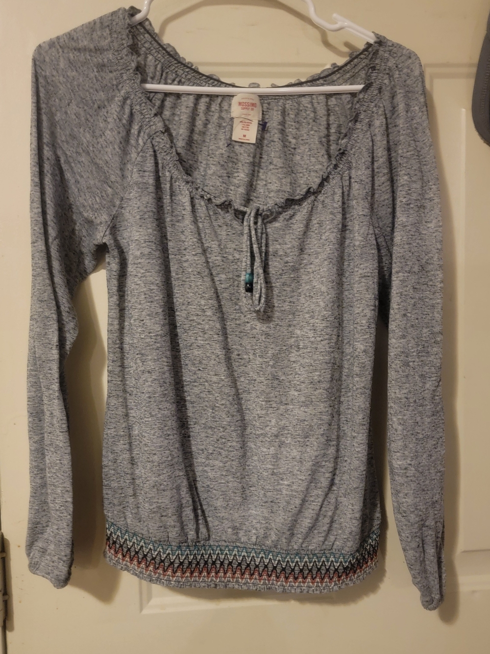 Mossimo Supply Co. Women's Gray Geometric Tunic Size Medium